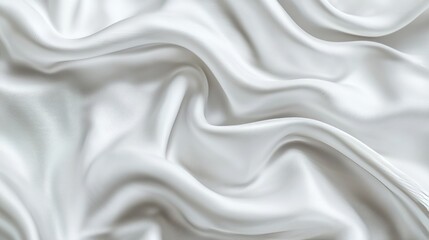 Sticker - A 3D rendering of abstract white waves on a future background.