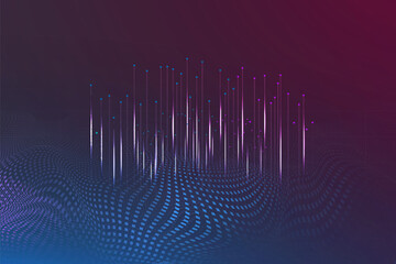Wall Mural - digital neural network. digital communication. concept of ai artificial intelligence technology mach