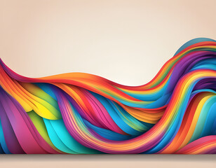 Wall Mural - Colorful Rainbow Wave Background