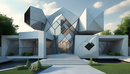 Wall Mural - Elegant geometric architecture showcasing innovative formal design and harmonious configurations