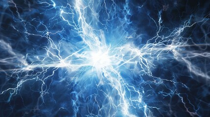 Poster - Dynamic Electric Energy Patterns on White Background