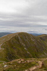 Wall Mural - Hiking route across Carn Eighe, Glen Affric Scottish highlands