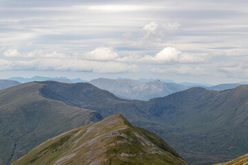 Wall Mural - Hiking route across Carn Eighe, Glen Affric Scottish highlands