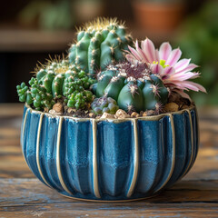 Wall Mural - Cactus in a pot, Cactus garden