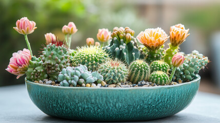 Wall Mural - Cactus in a pot, Cactus garden