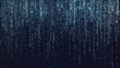 © Riko - Abstract blue digital data rain, binary code background