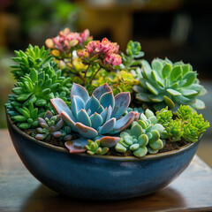 Wall Mural - Succulent Dish Garden, Succulent in a pot, Succulent, Succulent plants, Succulent garden	