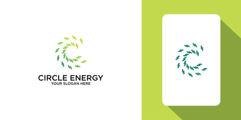 Wall Mural - Creative circle energy logo design with modern concept premium vector