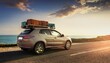 © blackdiamond67 - Car with luggage on the roof ready for summer vacation