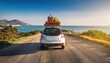 © blackdiamond67 - Car with luggage on the roof ready for summer vacation