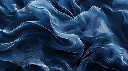 Silky airy wavy blue background. The texture of a silky airy material