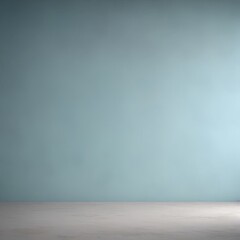 Poster - A minimalist light blue wall with a white floor in the foreground