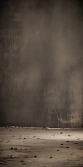 Fototapete - A monochromatic desolate, barren landscape with a large, ominous cloud looming in the background