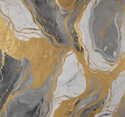 Leinwandbilder - a marble surface with a swirling pattern of gold and white hues, creating a sense of movement and depth