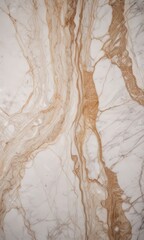 Fototapete - a close-up view marble surface with a swirling pattern of light and dark brown hues, creating a sense of movement and texture