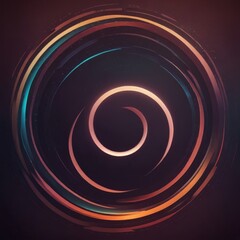 Fototapete - a spiral pattern with concentric circles of varying colors, creating a visually striking and abstract design
