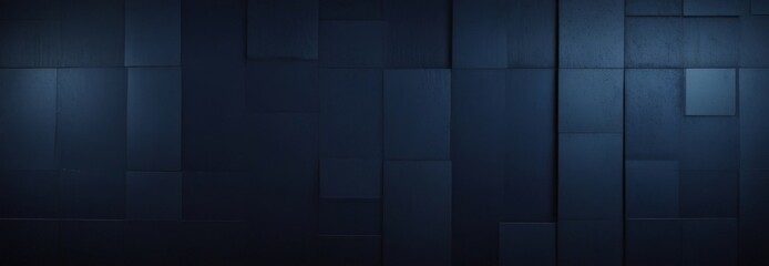 Fototapete - a dark blue background with a grid-like pattern of rectangular panels, creating a textured and abstract visual effect