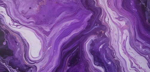 Aufkleber - a vibrant abstract pattern with swirling, marbled purple and white hues, creating a sense of movement and dynamism