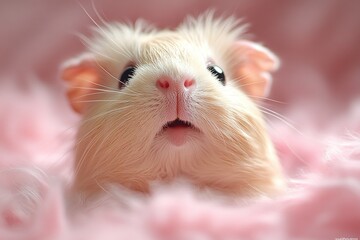 Close-Up of a Naked Guinea Pig Showcasing Its Unique Features and Soft Skin Texture in Detail