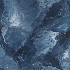Fototapete - a close-up view marble-like surface with swirling patterns and textures in shades of blue and gray