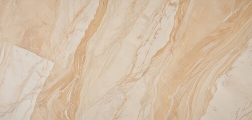 Poster - a close-up view marble surface with a textured, marbled pattern in shades of beige and cream