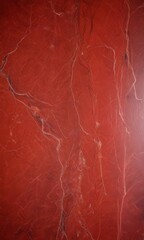 Poster - a close-up view red marble surface with a textured and cracked appearance, featuring a prominent vertical line running through the center