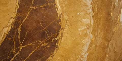Leinwandbilder - a close-up view marble surface with a marbled pattern of brown and gold hues