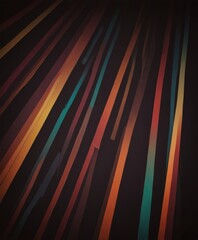 Leinwandbilder - a dark background with diagonal lines of varying colors, creating a dynamic and abstract visual effect