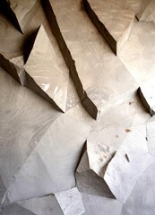 Aufkleber - a close-up view textured, gray concrete surface with irregularly shaped, jagged edges