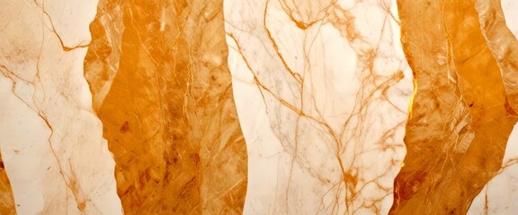 Poster - a close-up view marble surface with a textured, marbled pattern in shades of beige and brown