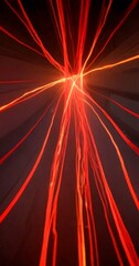 Leinwandbilder - a striking abstract composition of intersecting red and orange lines, creating a sense of dynamic energy and movement