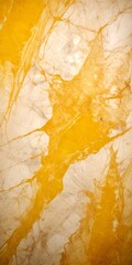 Wall Mural - a close-up view marble surface with a textured and intricate pattern of yellow and white marble