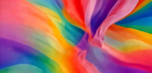 Aufkleber - a vibrant abstract background with a gradient of pastel colors, including pink, blue, green, and yellow, creating a sense of movement and fluidity