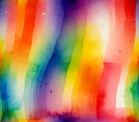 Fototapete - a vibrant abstract painting with vertical stripes in various colors, including red, orange, yellow, green, blue, and purple, creating a rainbow-like effect