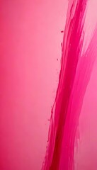 Poster - a pink background with a vertical line of pink paint splatters on the right side, creating a dynamic and abstract visual effect