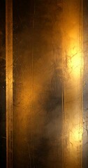 Fototapete - a textured, dark background with a golden, vertical line running across it, creating a striking contrast between the warm and cool tones