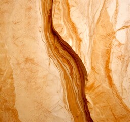 Aufkleber - a close-up view marble surface with a unique pattern of light and dark brown marble veins