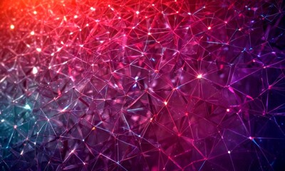 Leinwandbilder - a digital illustration complex network of interconnected lines and points, creating a visually striking abstract pattern The lines and points vary