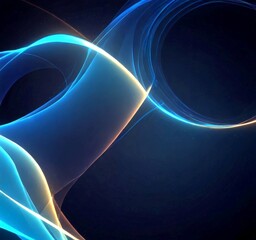 Leinwandbilder - abstract, swirling patterns of blue and orange hues against a dark background, creating a sense of movement and dynamism