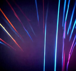 Leinwandbilder - a close-up view vibrant display of colorful lights, with the lights appearing to be in motion, creating a dynamic and visually striking effect