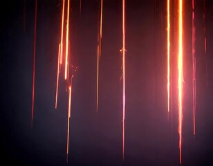 Poster - a dark background with a series of vertical lines of varying lengths and colors, creating a dynamic and abstract visual effect