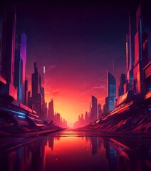 Fototapete - The city of the future