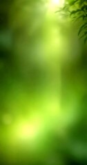 Aufkleber - a blurred, green-tinted background with a hint tree branch visible in the top right corner