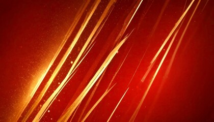 Aufkleber - a striking abstract composition of diagonal lines and golden streaks against a deep red background, creating a sense of movement and dynamism