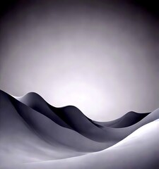 Aufkleber - A minimalist desert landscape, featuring undulating sand dunes in a monochromatic color scheme