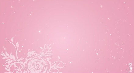 Sticker - pink floral background