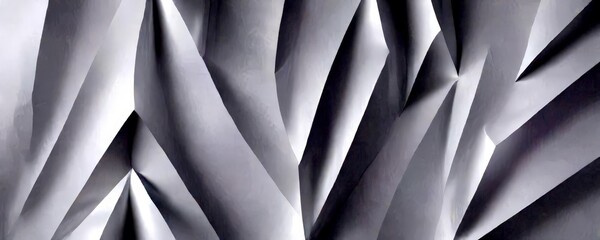 Aufkleber - a close-up view crumpled sheet of white paper, with the paper's surface exhibiting a unique, abstract pattern of intersecting lines and curves