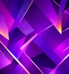 Aufkleber - a vibrant abstract composition of intersecting lines and triangles in shades of purple and orange, creating a dynamic and visually striking pattern