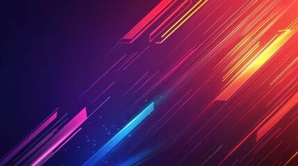 Sticker - abstract digital background with vibrant lines and glowing effect.