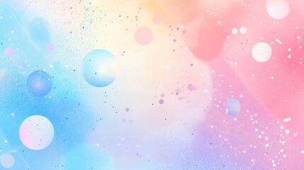 Sticker - abstract pink and blue background with glitter and bokeh circles.